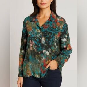 Cocoon House Multicolor Silk Blouse L
